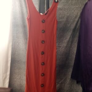 Above the knee Pumpkin Orange Safari dress